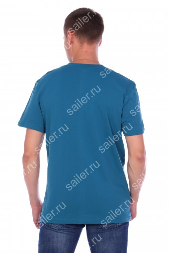 Мужская футболка КУЛИРКА - V (Петроль) (Фото 2)