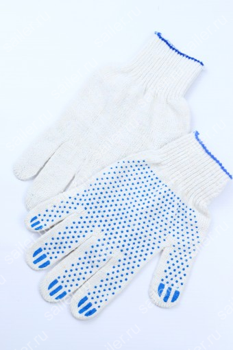 Перчатки с ПВХ (Белый) (Фото 2)