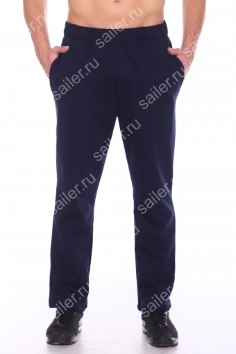 Мужские брюки ФУТЕР 02 (прямые) (Темно-синий) (Фото 2)