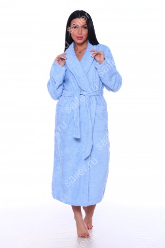 Женский халат махровый Сайлер (Голубой) (Фото 2)