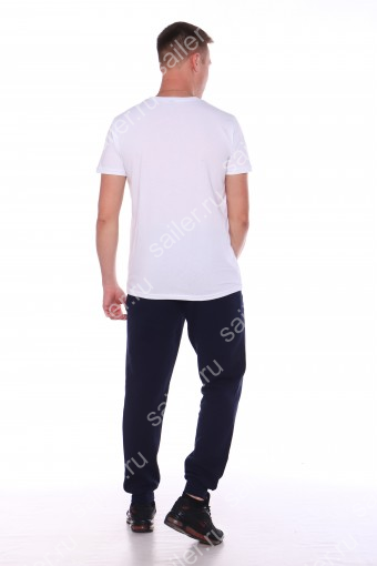 Мужские брюки ФУТЕР 01 (манжеты) (Темно-синий) (Фото 2)