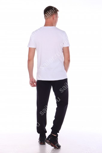 Мужские брюки ФУТЕР (манжеты) (Черный) (Фото 2)