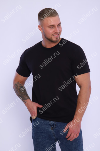 Мужская футболка КУЛИРКА-Р (Черный) (Фото 2)