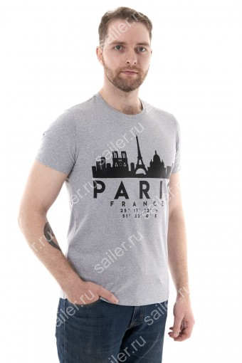 PA Мужская футболка Paris / серый меланж (Серый) (Фото 2)