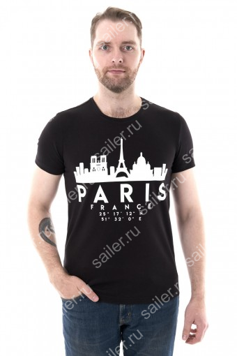 PA Мужская футболка Paris (Черный) - Sailer