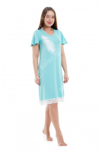 Женская ночная сорочка ВИСКОЗА - V - ментол (Фото 2)