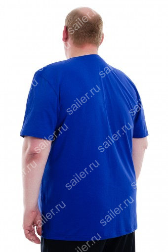 Мужская футболка КУЛИРКА - V (BIG-BIG плюс) (Василек) (Фото 2)