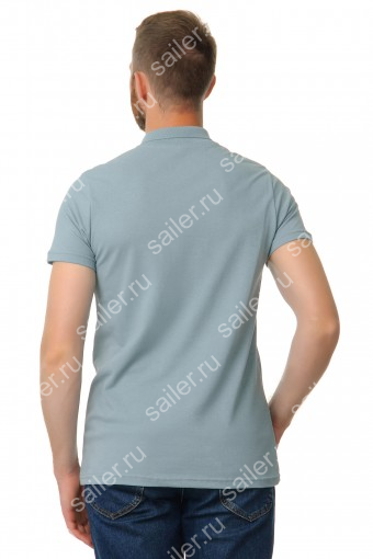МполоКР Мужская рубашка ПОЛО короткий рукав М-1 (Серый) (Фото 2)
