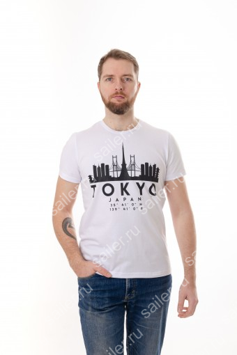 PA Мужская футболка Tokyo / белый (Белый) - Фабрика Sailer г. Иваново