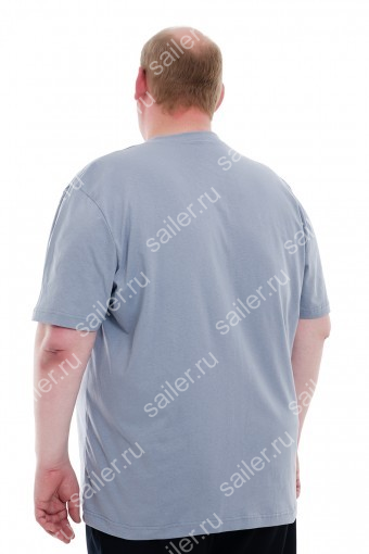 МФКА-V Мужская футболка КУЛИРКА - V ( BIG плюс) D3100 (Серый) (Фото 2)