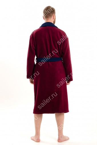 Мужской халат Лиана (Бордовый) (Фото 2)