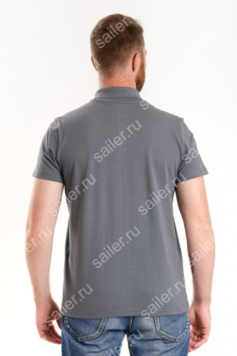 МПолоКР Мужская рубашка ПОЛО короткий рукав М-1 тёмно-серый (Темно-серый) (Фото 2)