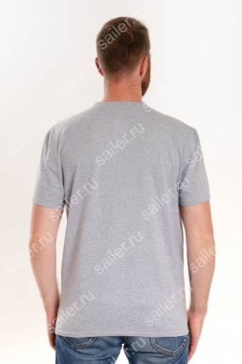 Мужская футболка КУЛИРКА - V (Серый меланж) (Фото 2)
