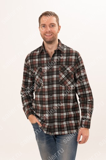 Мужская рубашка фланель - длинный рукав "Классик" (В ассортименте) (Фото 2)
