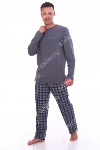 Мужская пижама КА 01 / серый (Серый) (Фото 2)