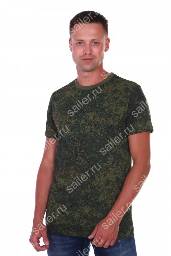 Мужская футболка КУЛИРКА-Р камуфляж DS3005-1 (Хаки) - Sailer