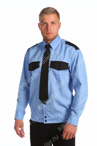Рубашка охранника на резинке длинный рукав - Фабрика Sailer г. Иваново