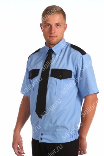 Рубашка охранника на резинке короткий рукав - Фабрика Sailer г. Иваново