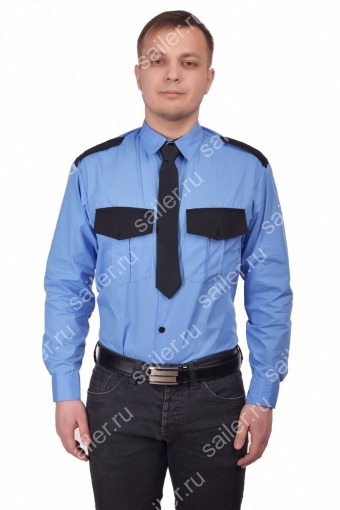 Рубашка охранника в заправку длинный рукав - Фабрика Sailer г. Иваново