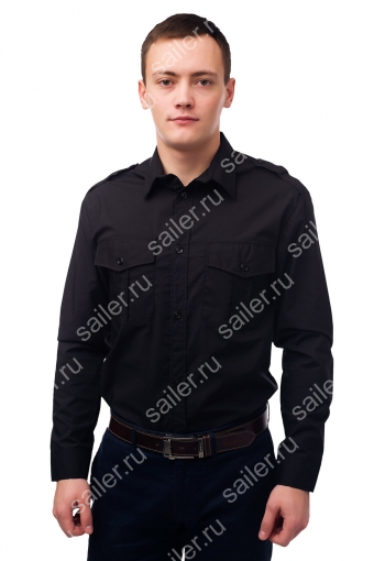 рубашка охранника форма 60/30 (Черный) - Sailer