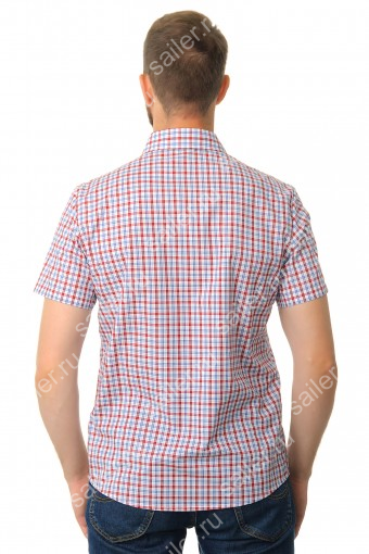 МРПКРК Рубашка мужская «Premium» кор. рук. 2194/1 (Красная полоса) (Фото 2)