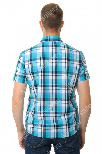 МРПКРК Рубашка мужская «Premium» кор. рук. 2136/1 (Зеленая клетка) (Фото 2)