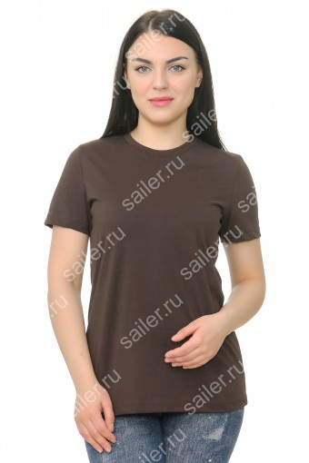 жф Женская футболка КУЛИРКА коричневый (Коричневый) - Фабрика Sailer г. Иваново